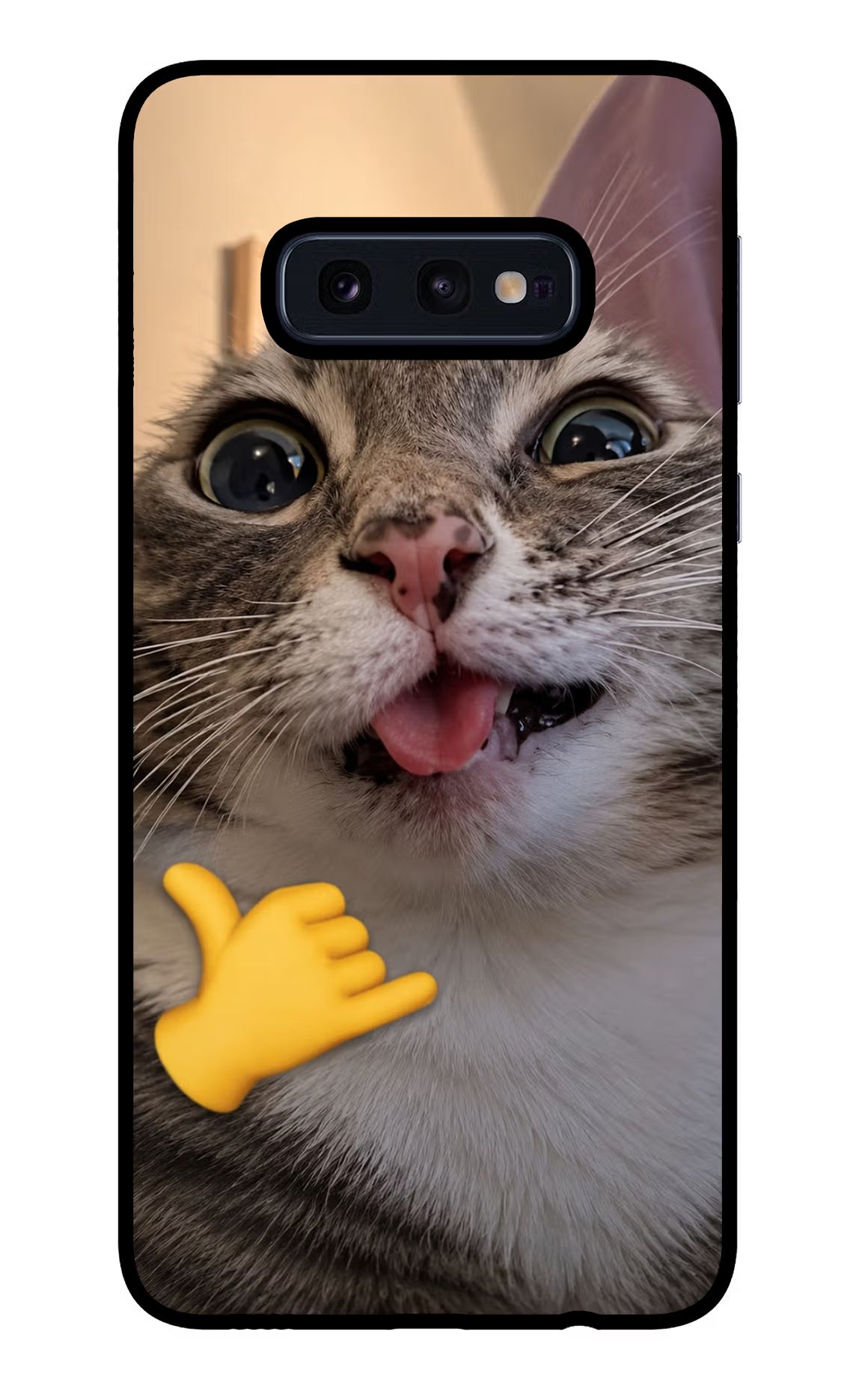 Silly Cat Call Samsung S10E Glass Case