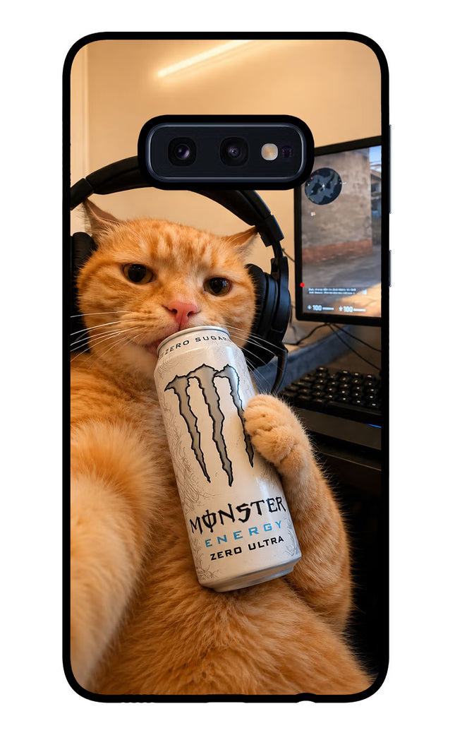Gamer Cat Energy Samsung S10E Glass Case