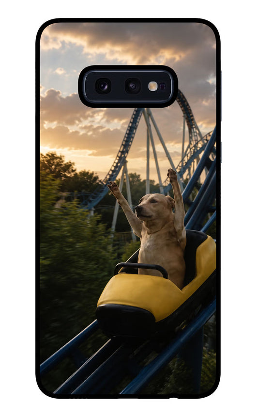 Rollercoaster Dog Samsung S10E Glass Case