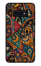 Folk Print Samsung S10E Glass Case
