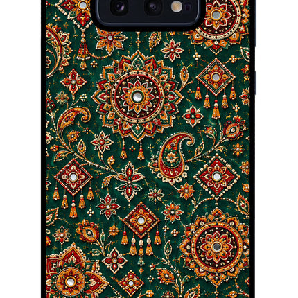 Green Pataka Samsung S10E Glass Case