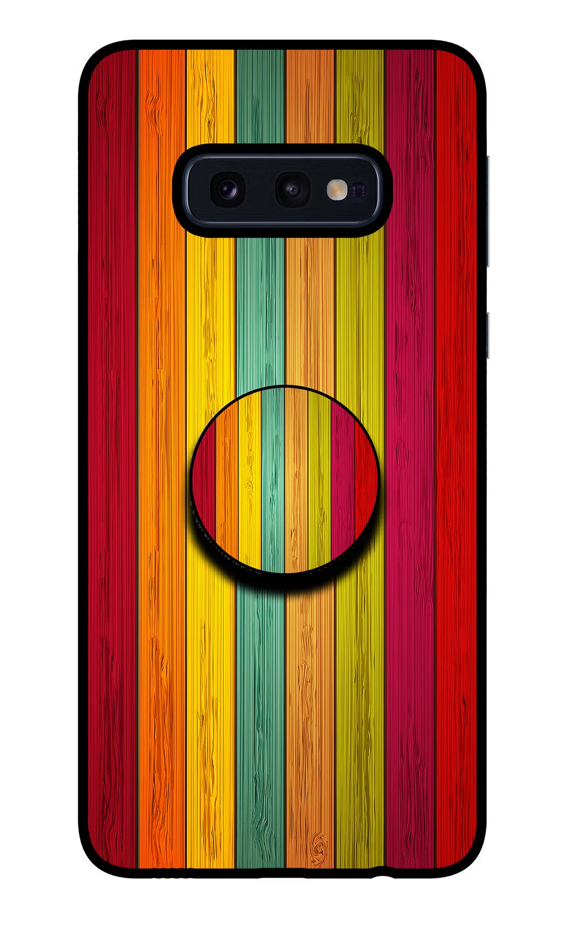Multicolor Wooden Samsung S10E Pop Case by Casekaro