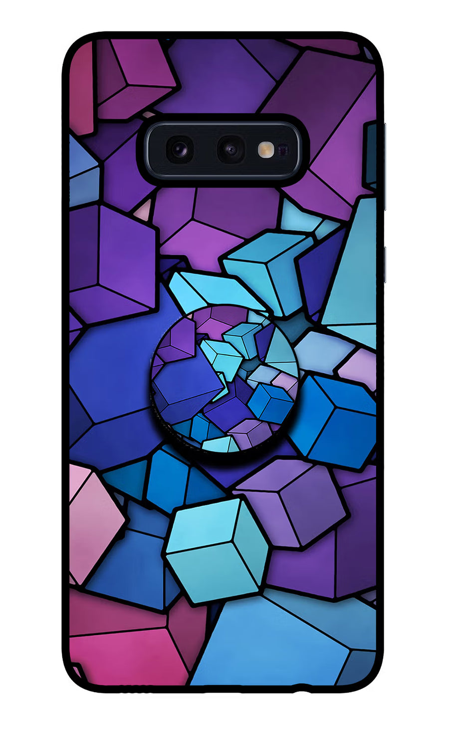 Cubic Abstract Samsung S10E Pop Case, Glass case