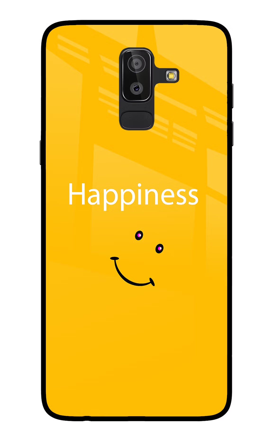 Happiness With Smiley Samsung On8 2018 Glass Case Back Cover by Casekaro