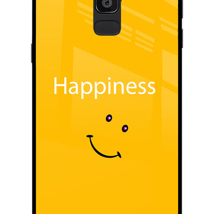 Happiness With Smiley Samsung On8 2018 Glass Case