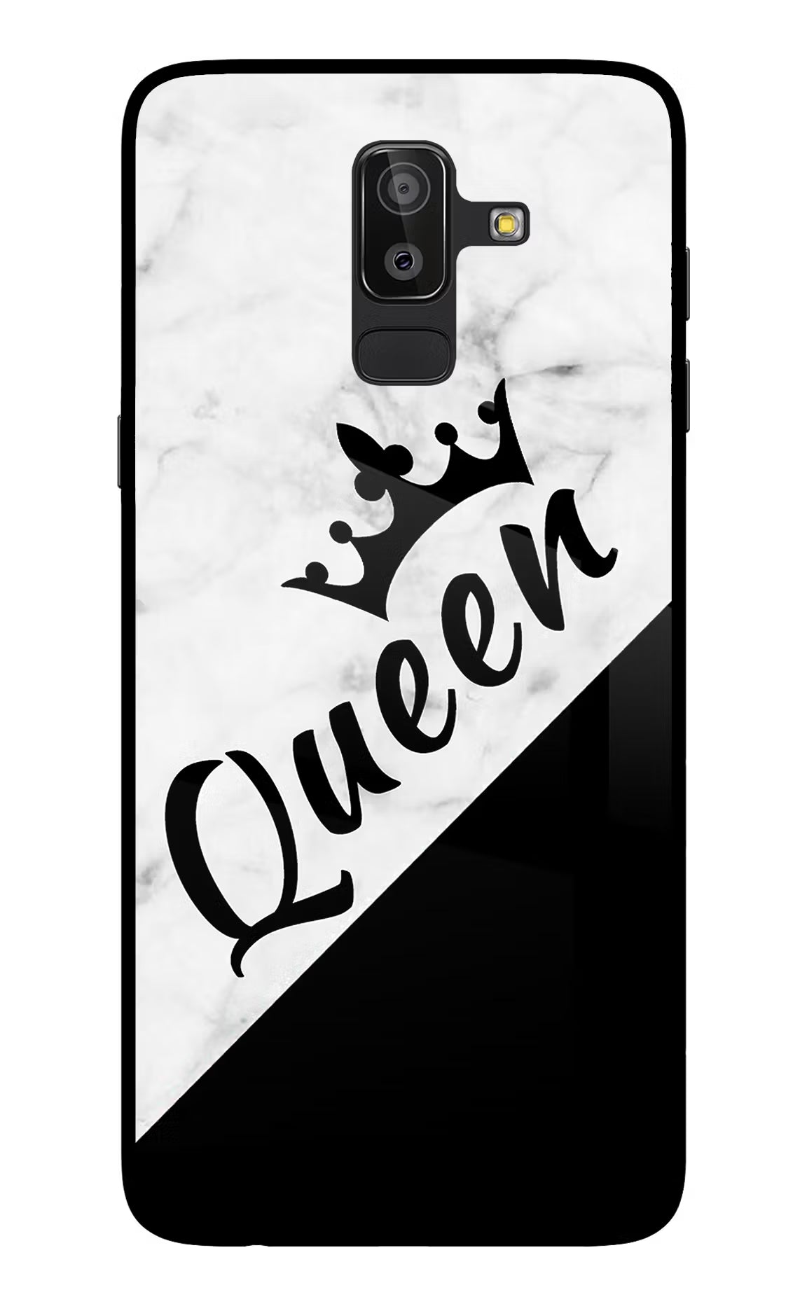 Queen Samsung On8 2018 Glass Case Back Cover by Casekaro
