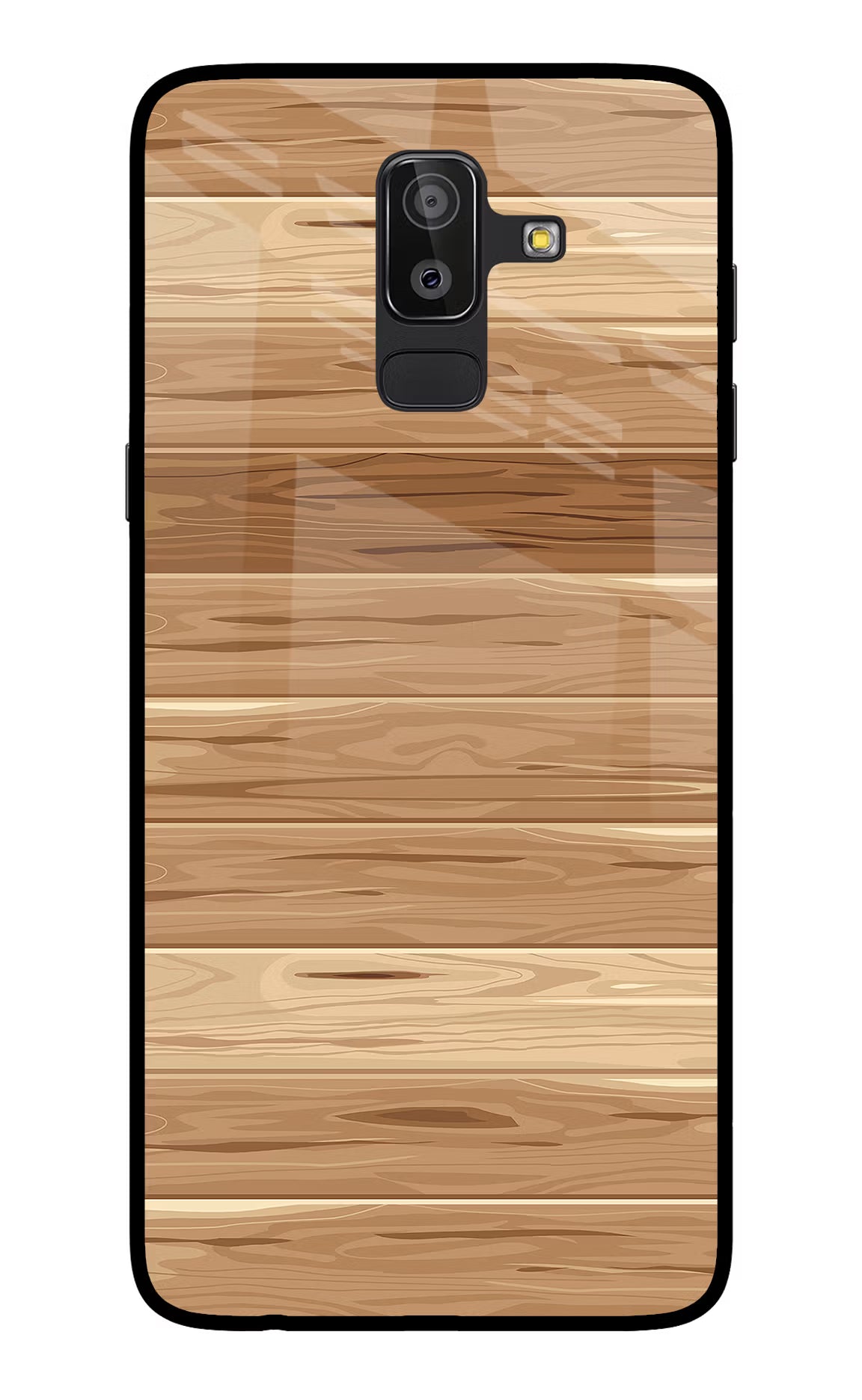 Wooden Vector Samsung On8 2018 Glass Case