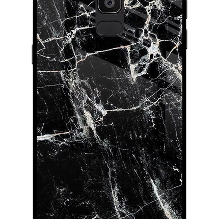 Black Marble Texture Samsung On8 2018 Glass Case