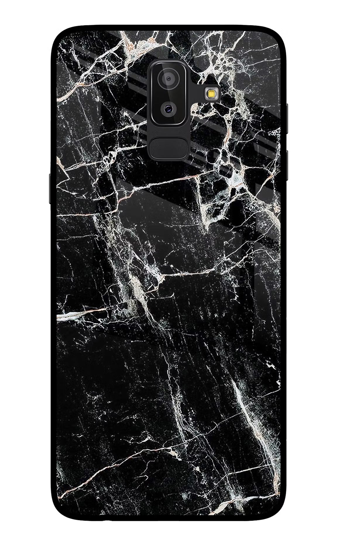 Black Marble Texture Samsung On8 2018 Glass Case