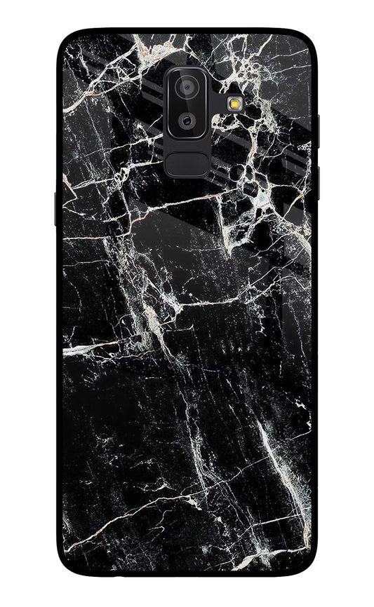 Black Marble Texture Samsung On8 2018 Glass Case