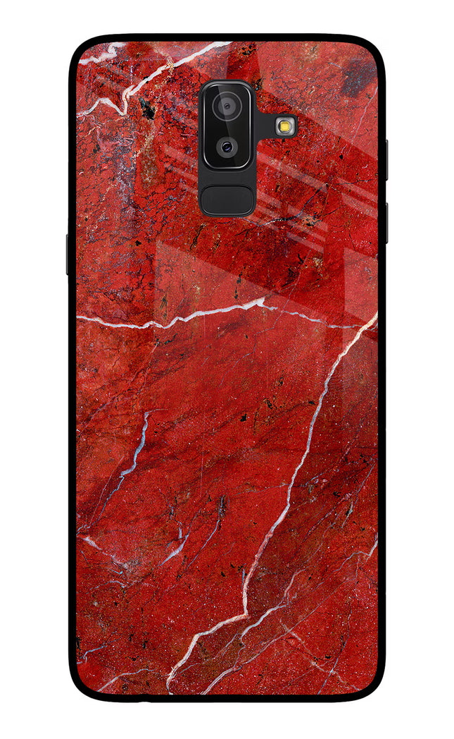 Red Marble Design Samsung On8 2018 Glass Case