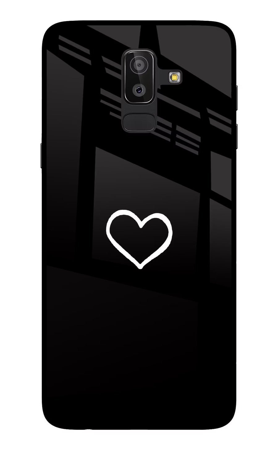 Heart Samsung On8 2018 Back Cover, Glass case