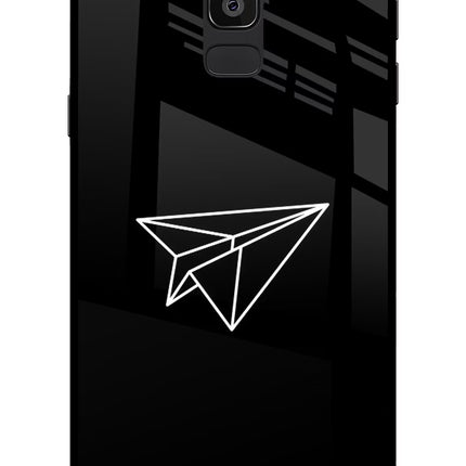Paper Plane White Samsung On8 2018 Glass Case