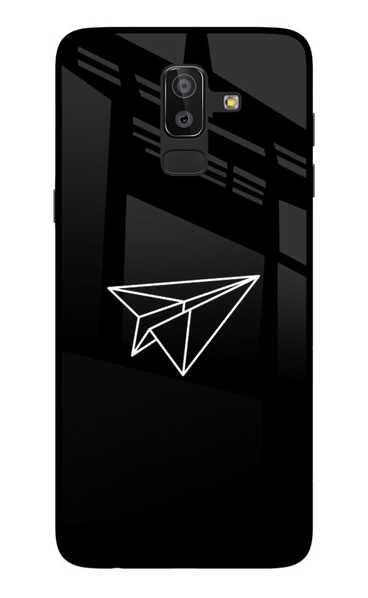 Paper Plane White Samsung On8 2018 Glass Case