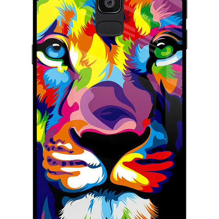Lion Samsung On8 2018 Glass Case