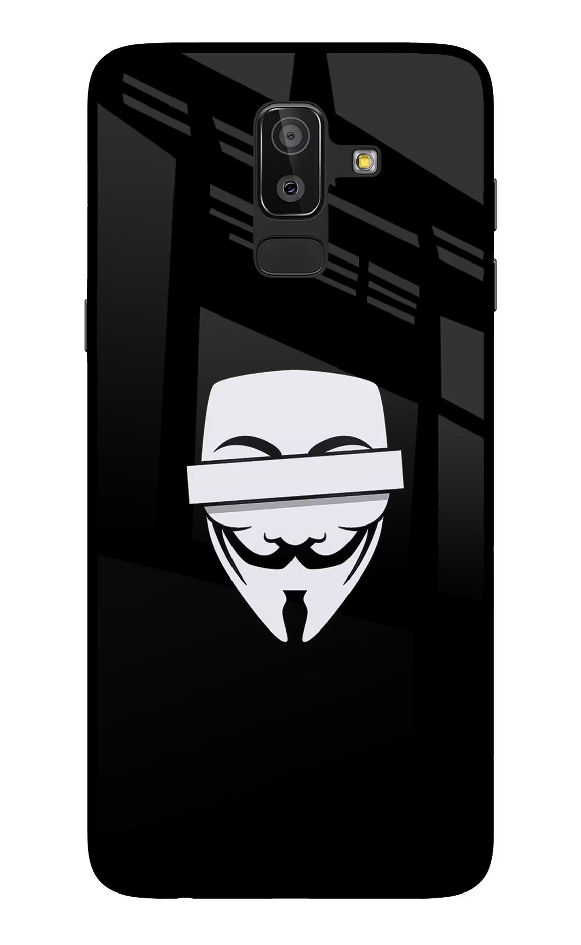 Anonymous Face Samsung On8 2018 Glass Case