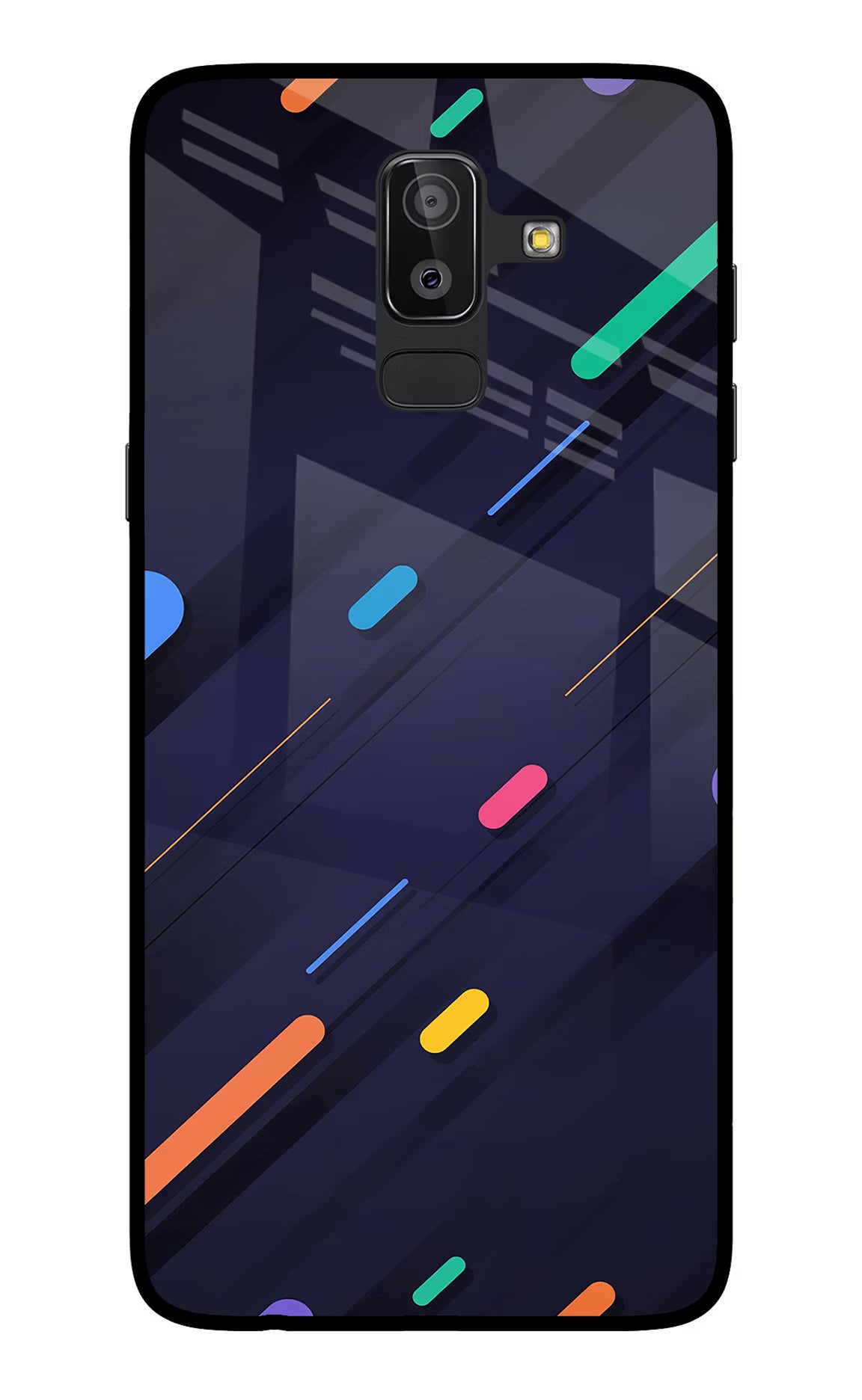 Abstract Design Samsung On8 2018 Glass Case Back Cover by Casekaro