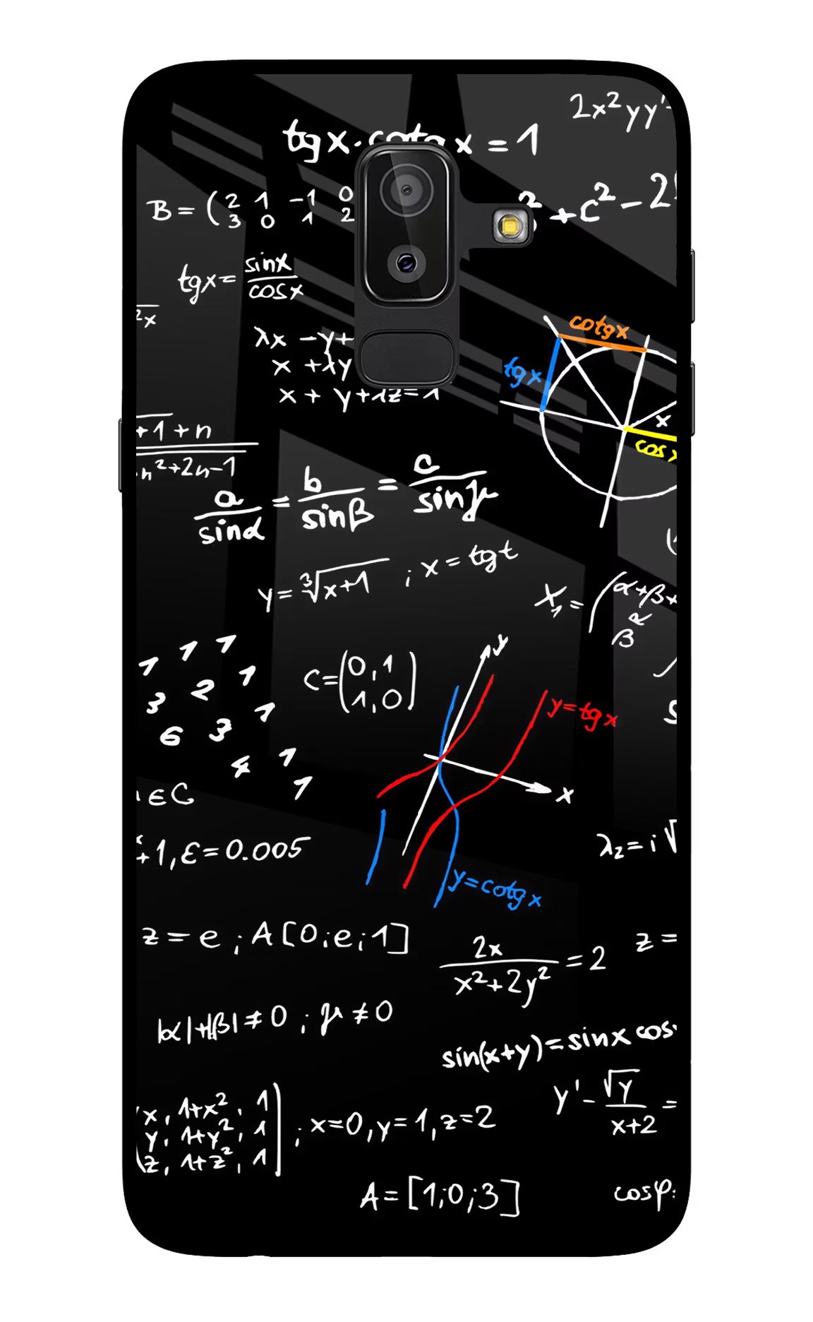 Mathematics Formula Samsung On8 2018 Glass Case Back Cover by Casekaro
