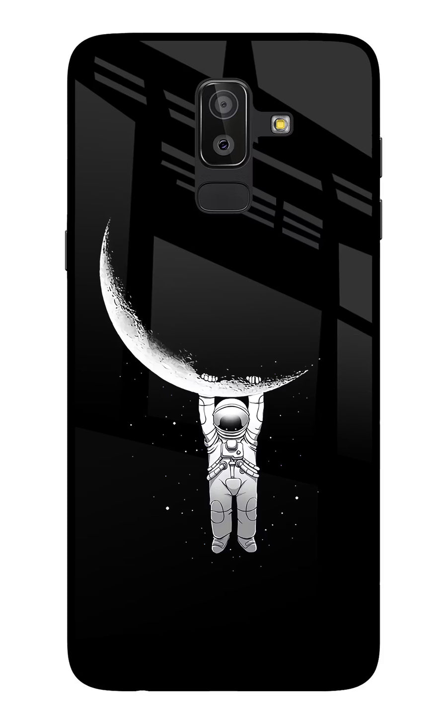 Moon Space Samsung On8 2018 Back Cover, Glass case