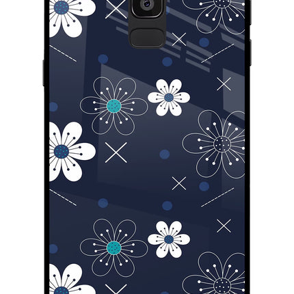 Flowers Samsung On8 2018 Glass Case Back Cover by Casekaro