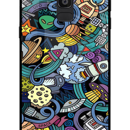 Space Abstract Samsung On8 2018 Glass Case
