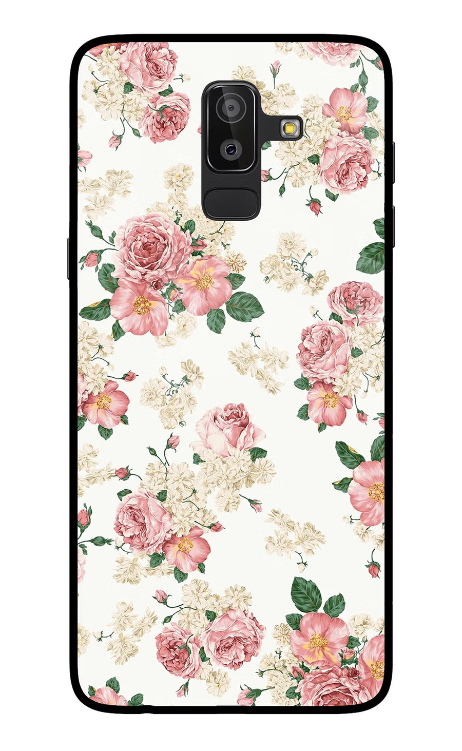 Flowers Samsung On8 2018 Back Cover, Glass case