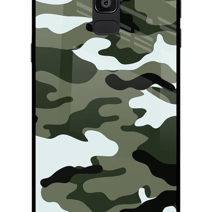 Camouflage Samsung On8 2018 Glass Case Back Cover by Casekaro