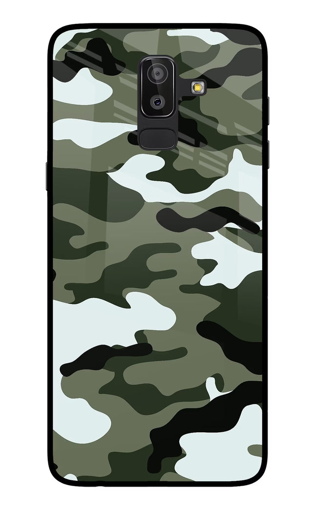 Camouflage Samsung On8 2018 Glass Case Back Cover by Casekaro