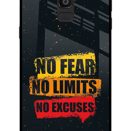 No Fear No Limits No Excuse Samsung On8 2018 Glass Case
