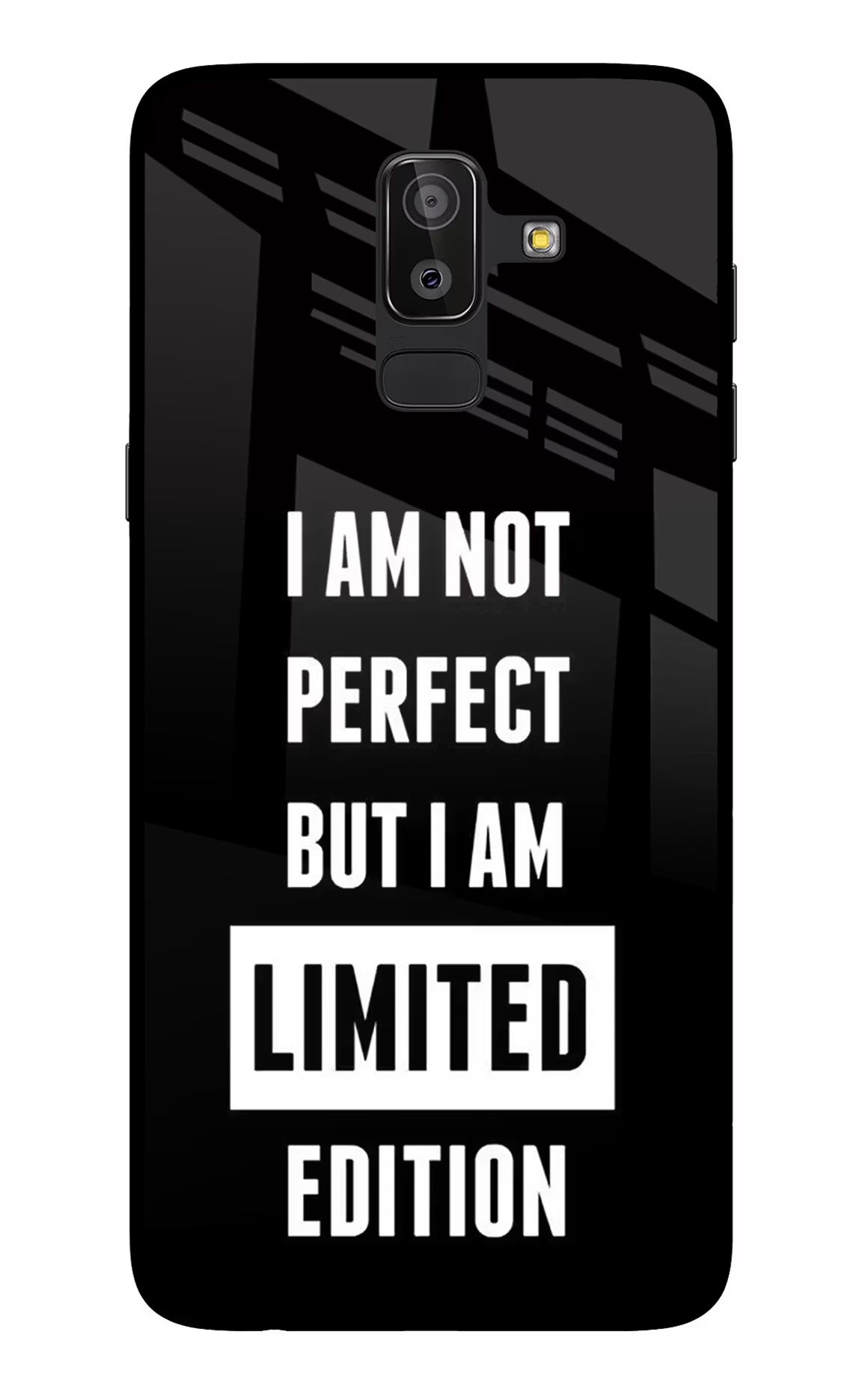 I Am Not Perfect But I Am Limited Edition Samsung On8 2018 Glass Case
