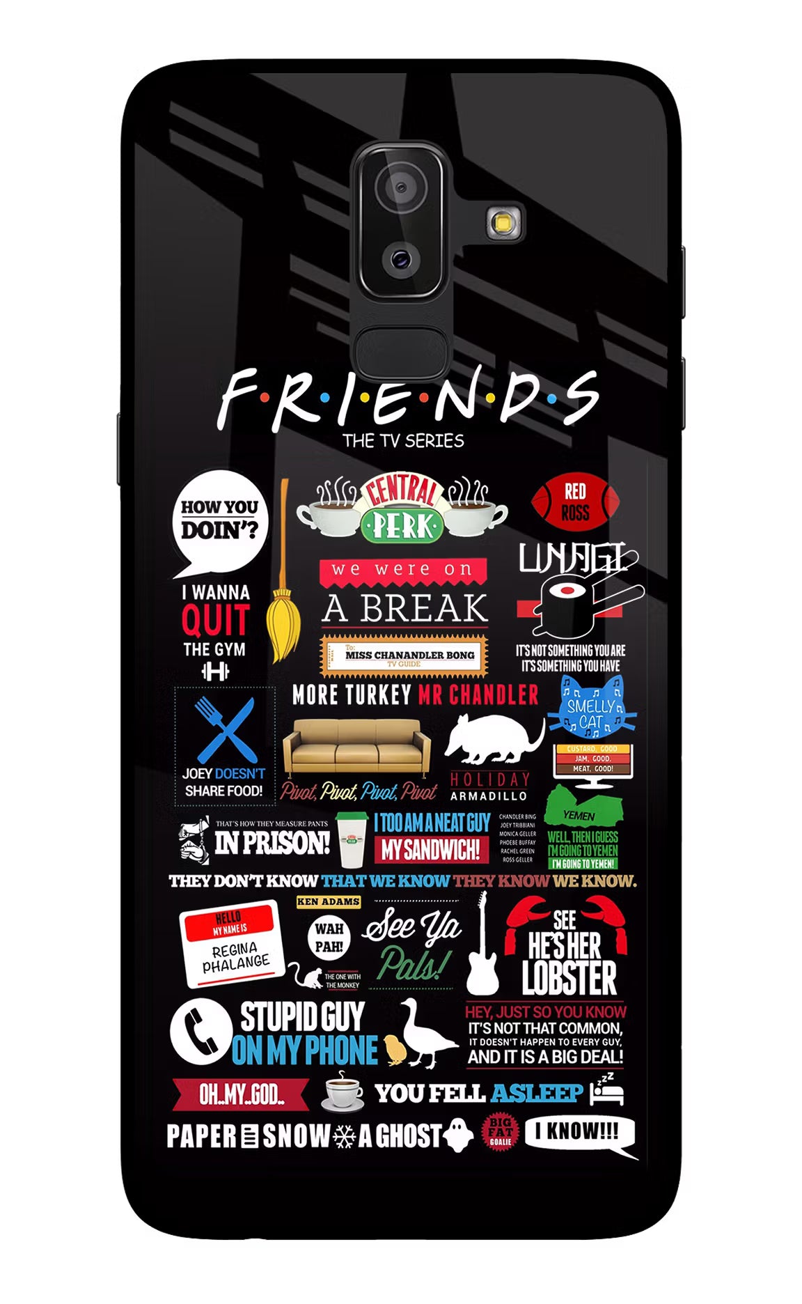 FRIENDS Samsung On8 2018 Glass Case