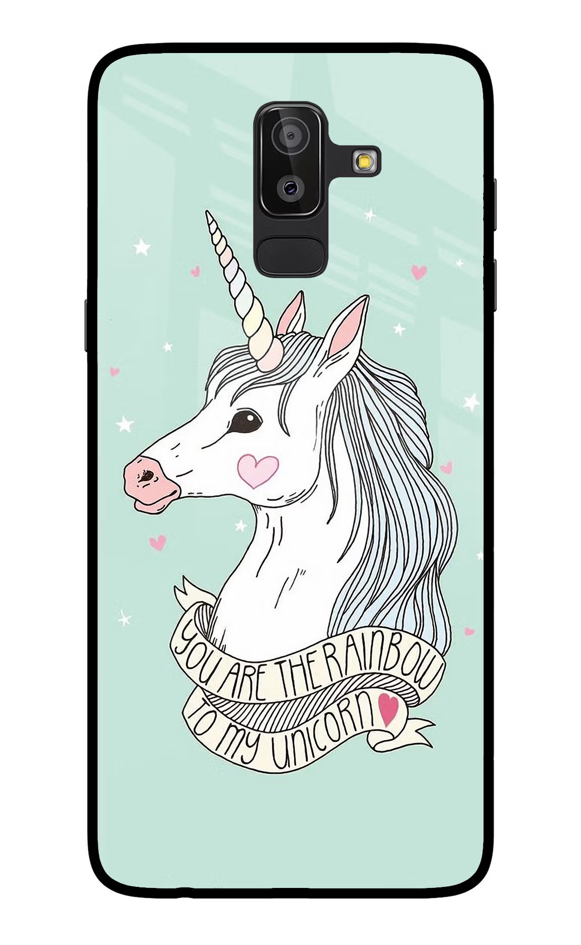 Unicorn Wallpaper Samsung On8 2018 Glass Case Back Cover by Casekaro
