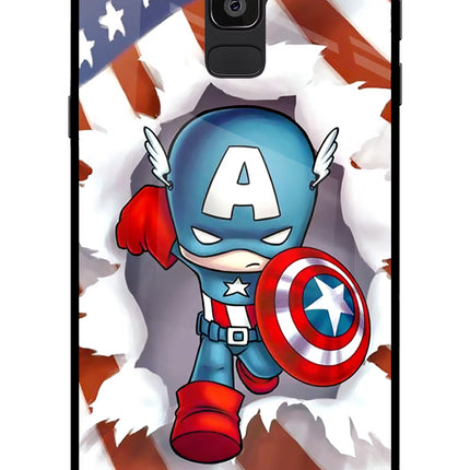 Captain America Samsung On8 2018 Glass Case