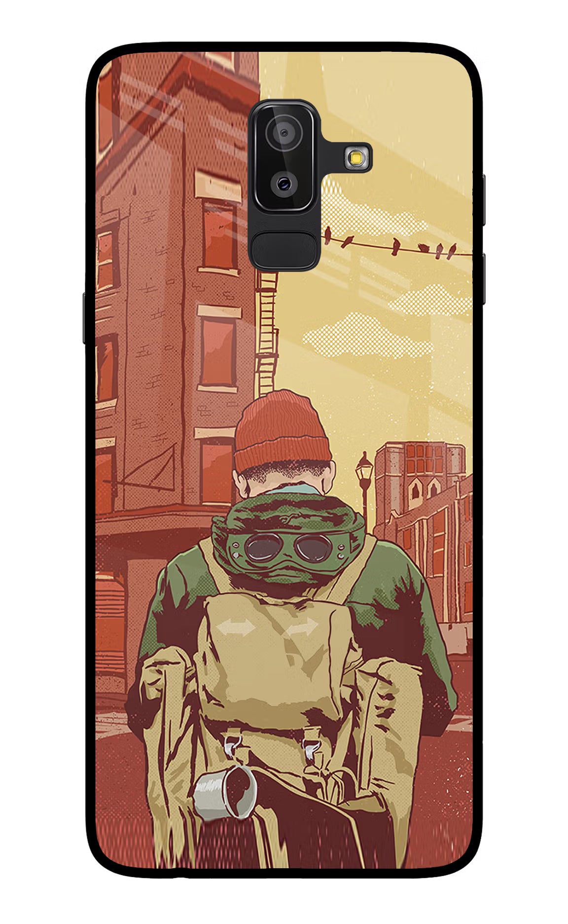 Adventurous Samsung On8 2018 Glass Case Back Cover by Casekaro