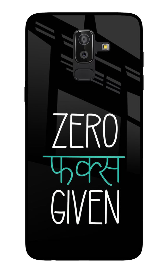 Zero Fucks Given Samsung On8 2018 Glass Case