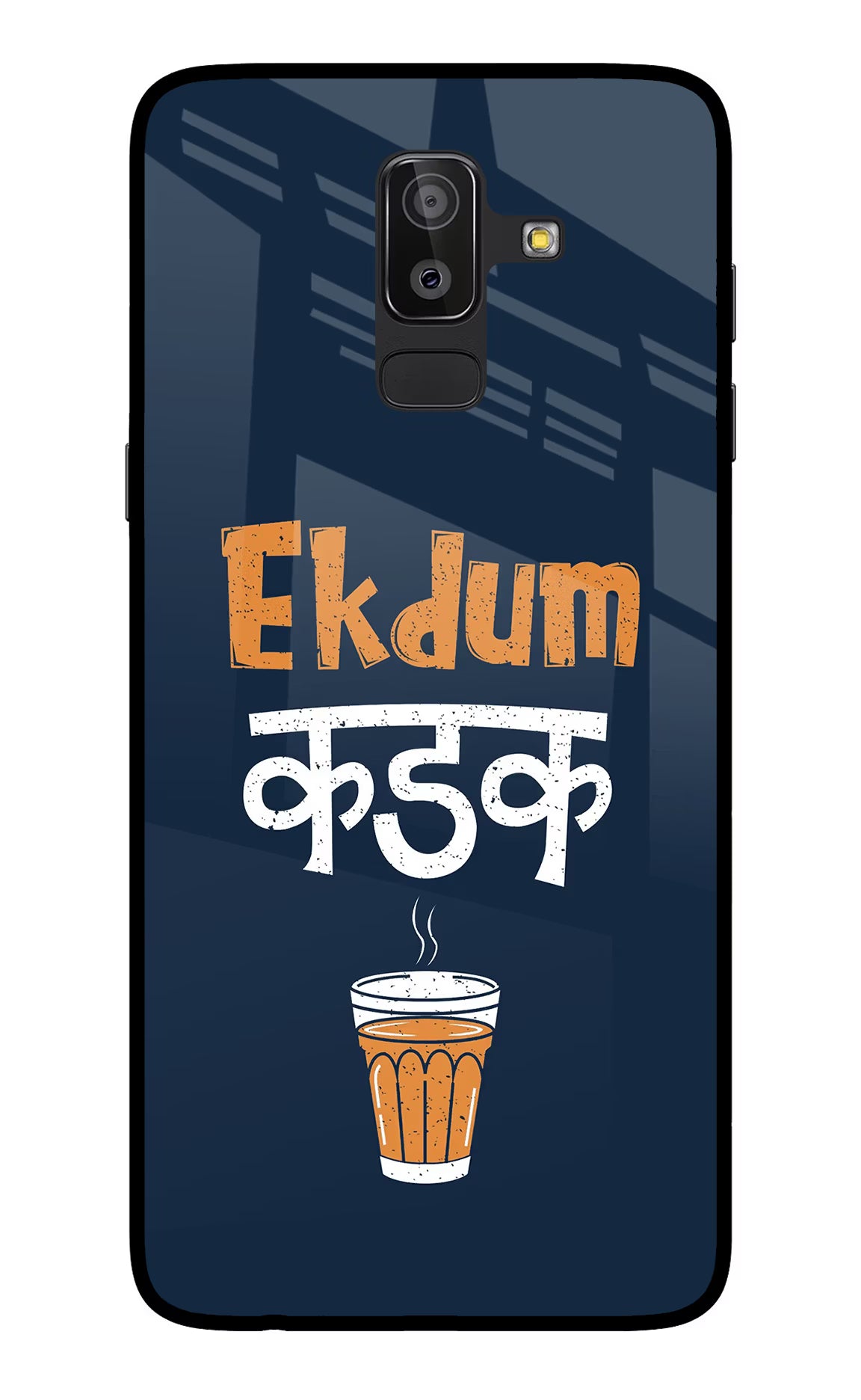 Ekdum Kadak Chai Samsung On8 2018 Glass Case Back Cover by Casekaro