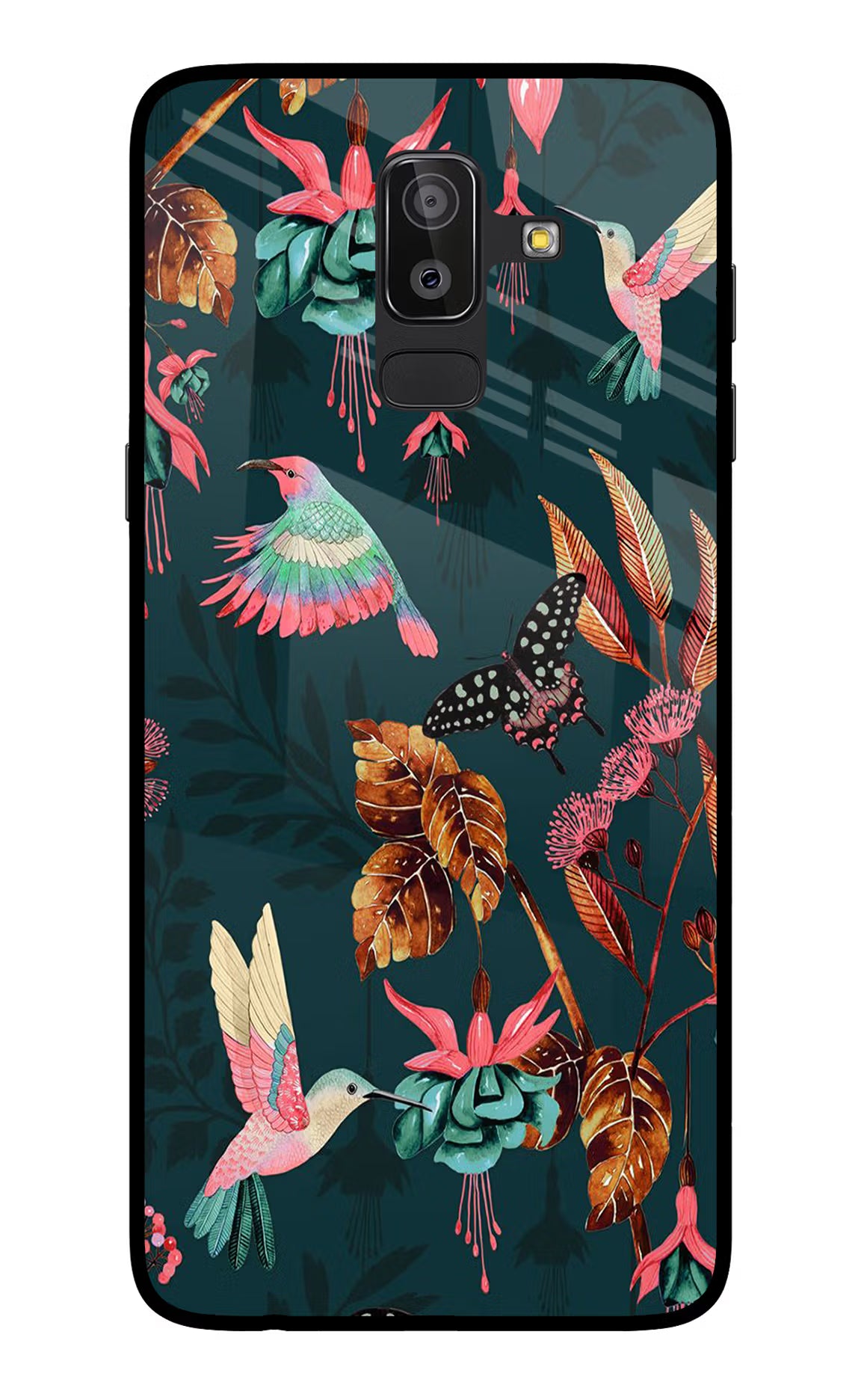 Birds Samsung On8 2018 Glass Case Back Cover by Casekaro