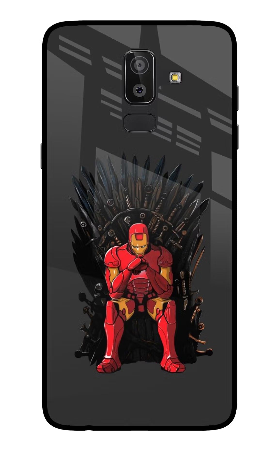 Ironman Throne Samsung On8 2018 Glass Case Back Cover by Casekaro