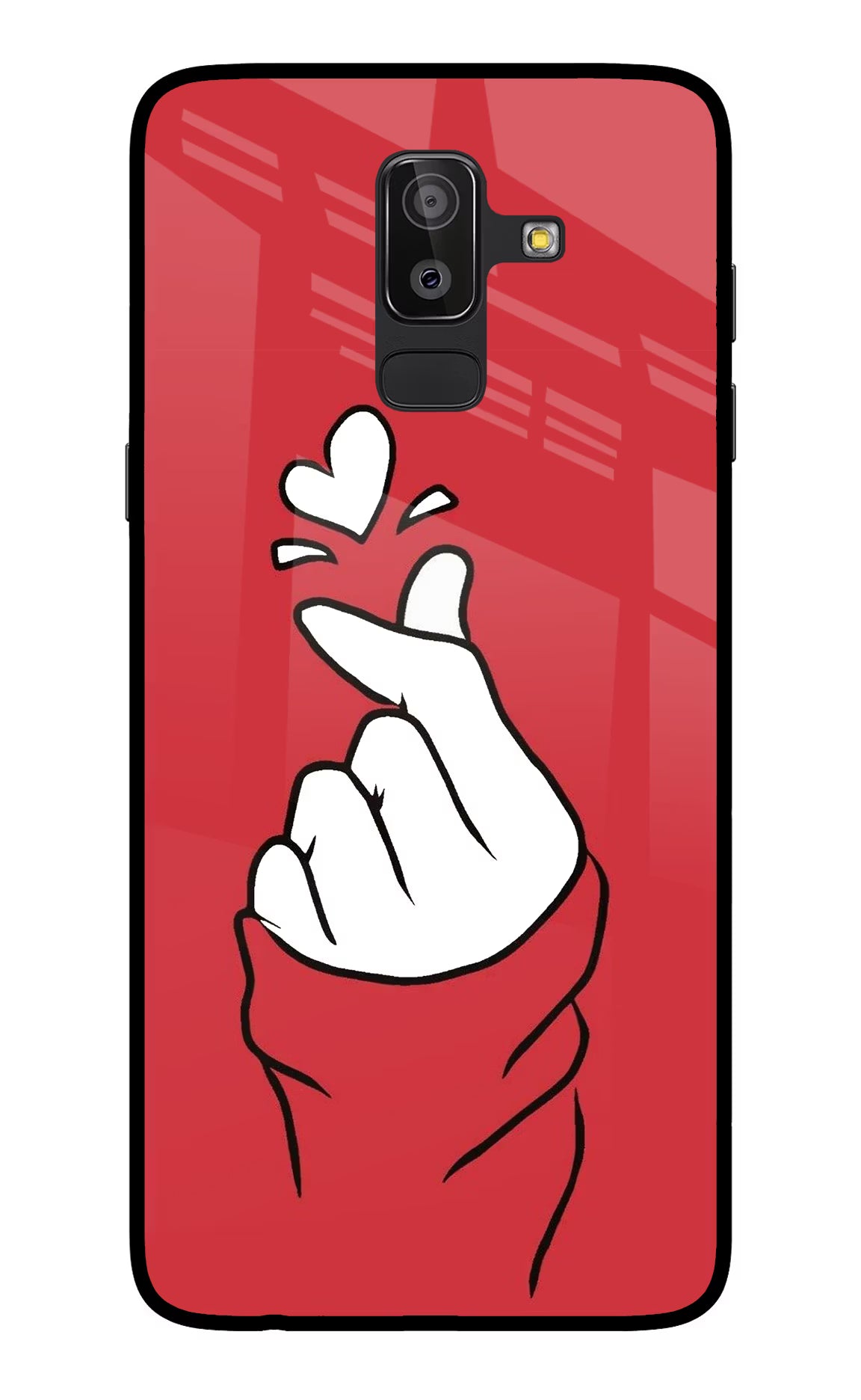 Korean Love Sign Samsung On8 2018 Glass Case