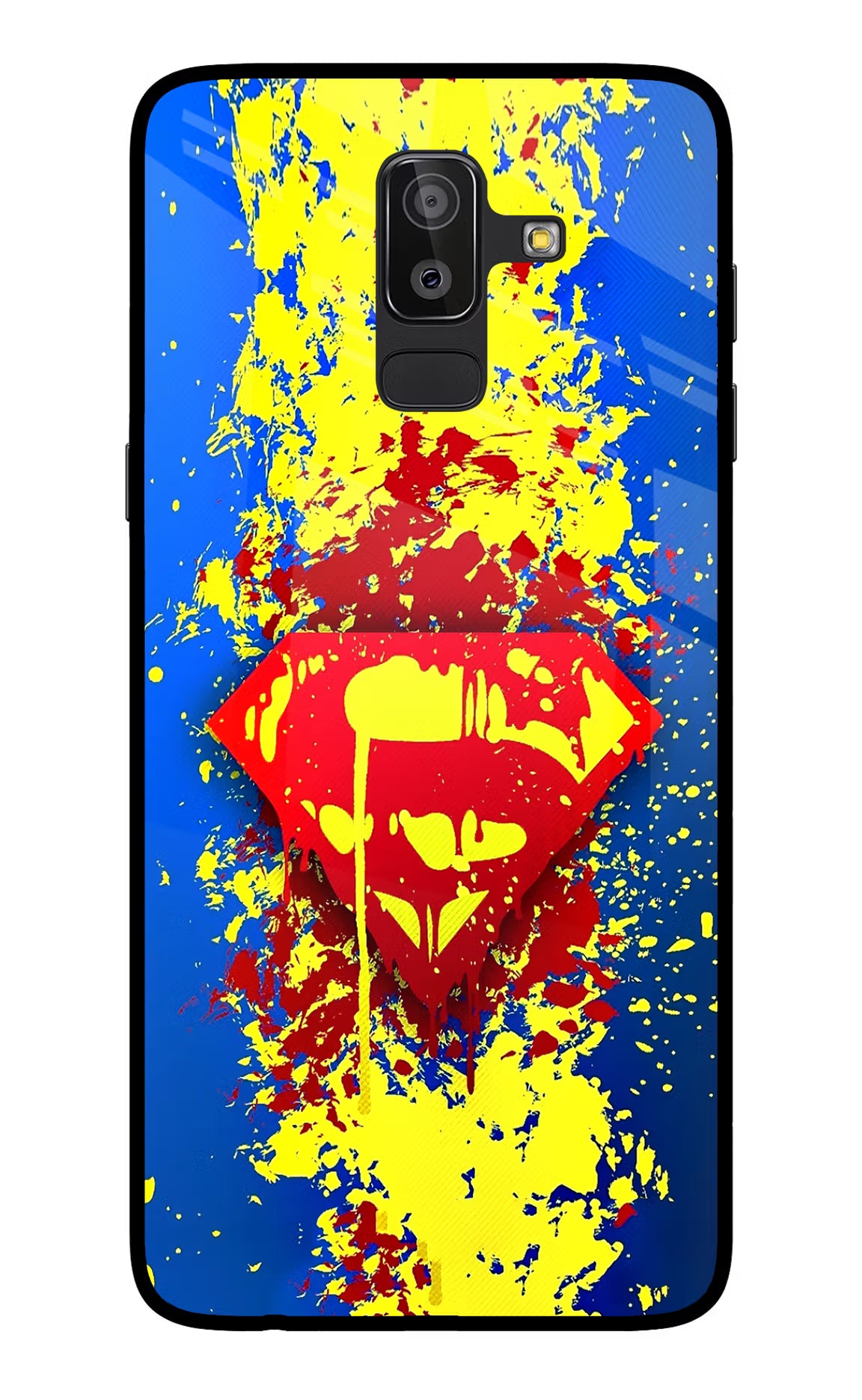 Superman logo Samsung On8 2018 Glass Case Back Cover by Casekaro