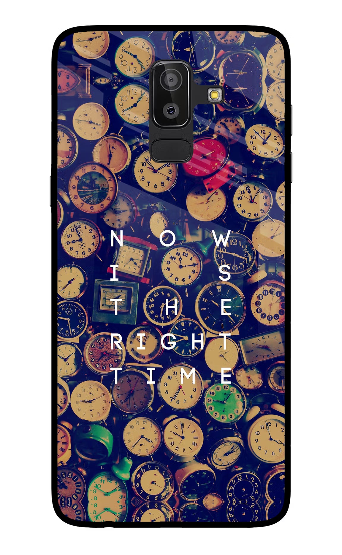 Now is the Right Time Quote Samsung On8 2018 Glass Case