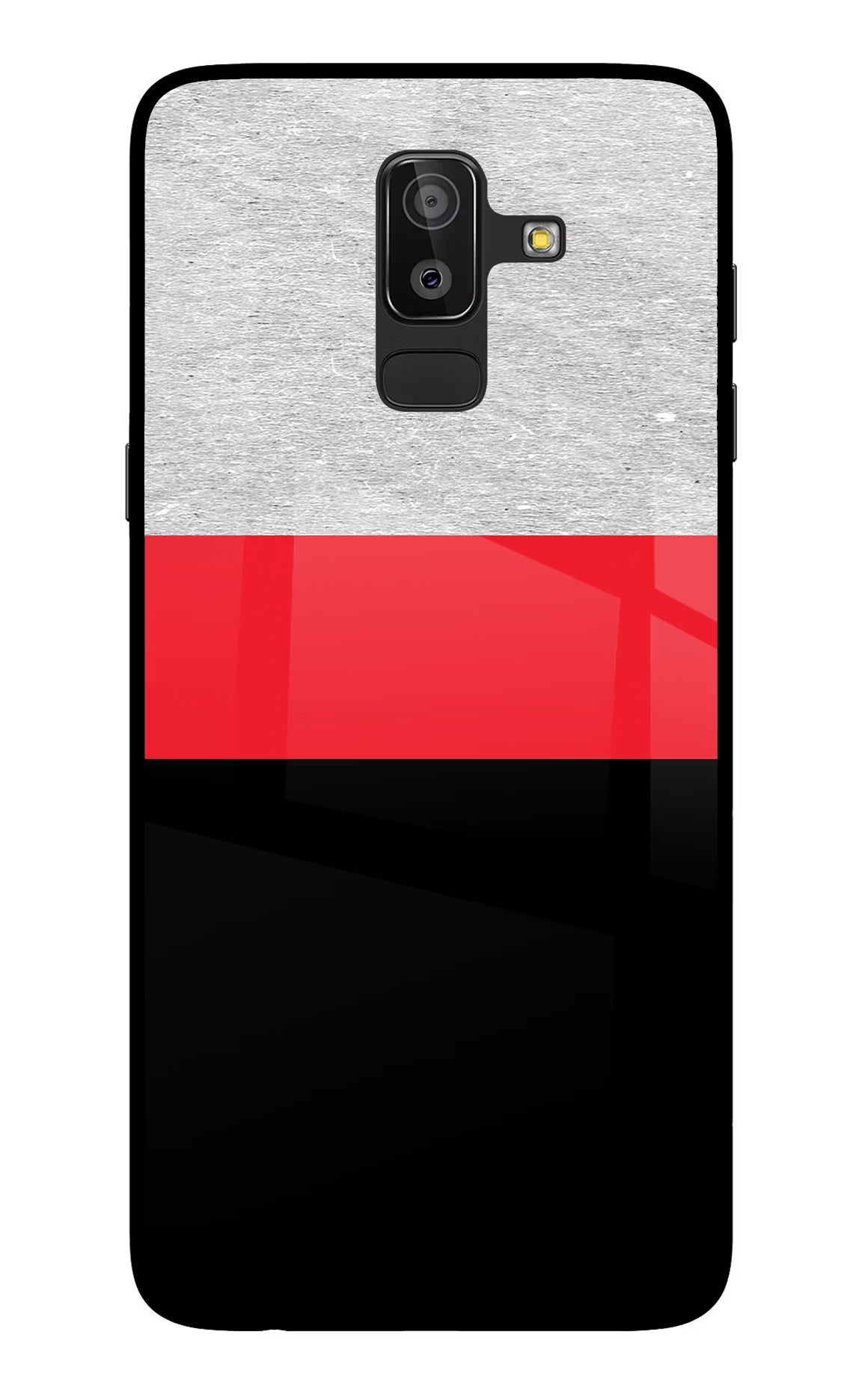 Tri Color Pattern Samsung On8 2018 Glass Case