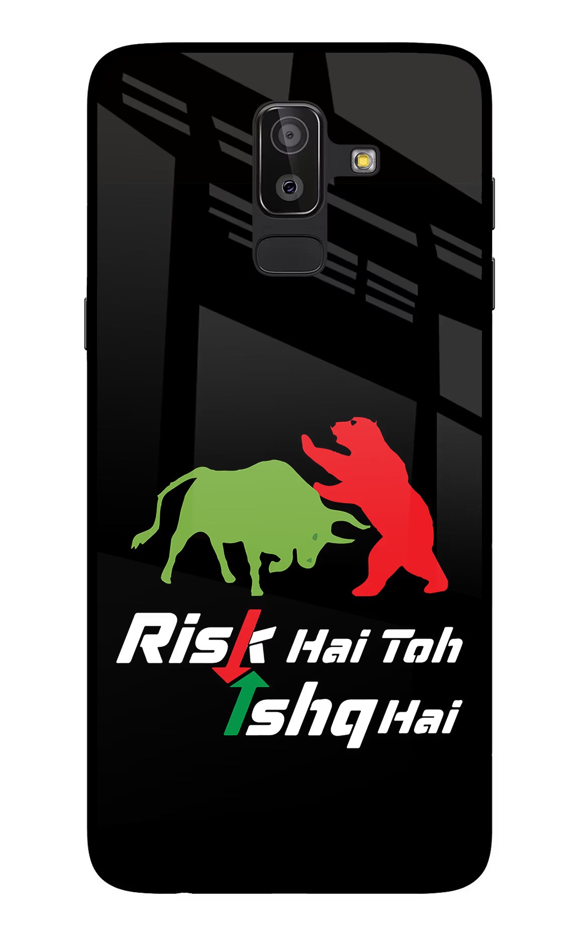 Risk Hai Toh Ishq Hai Samsung On8 2018 Glass Case Back Cover by Casekaro