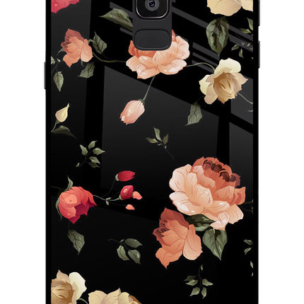 Flowers Samsung On8 2018 Glass Case Back Cover by Casekaro