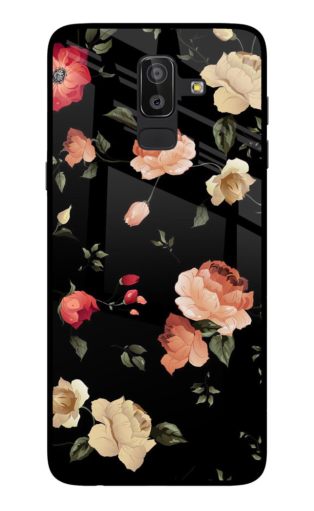 Flowers Samsung On8 2018 Glass Case Back Cover by Casekaro