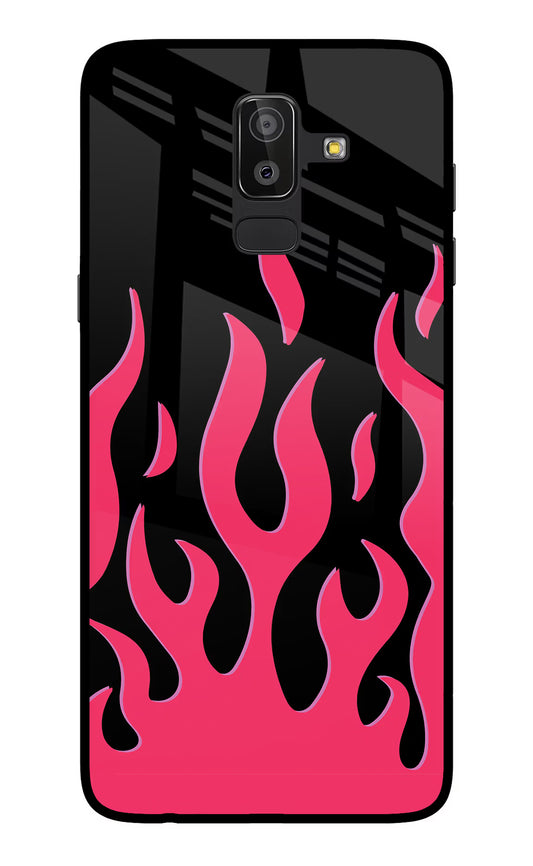 Fire Flames Samsung On8 2018 Glass Case