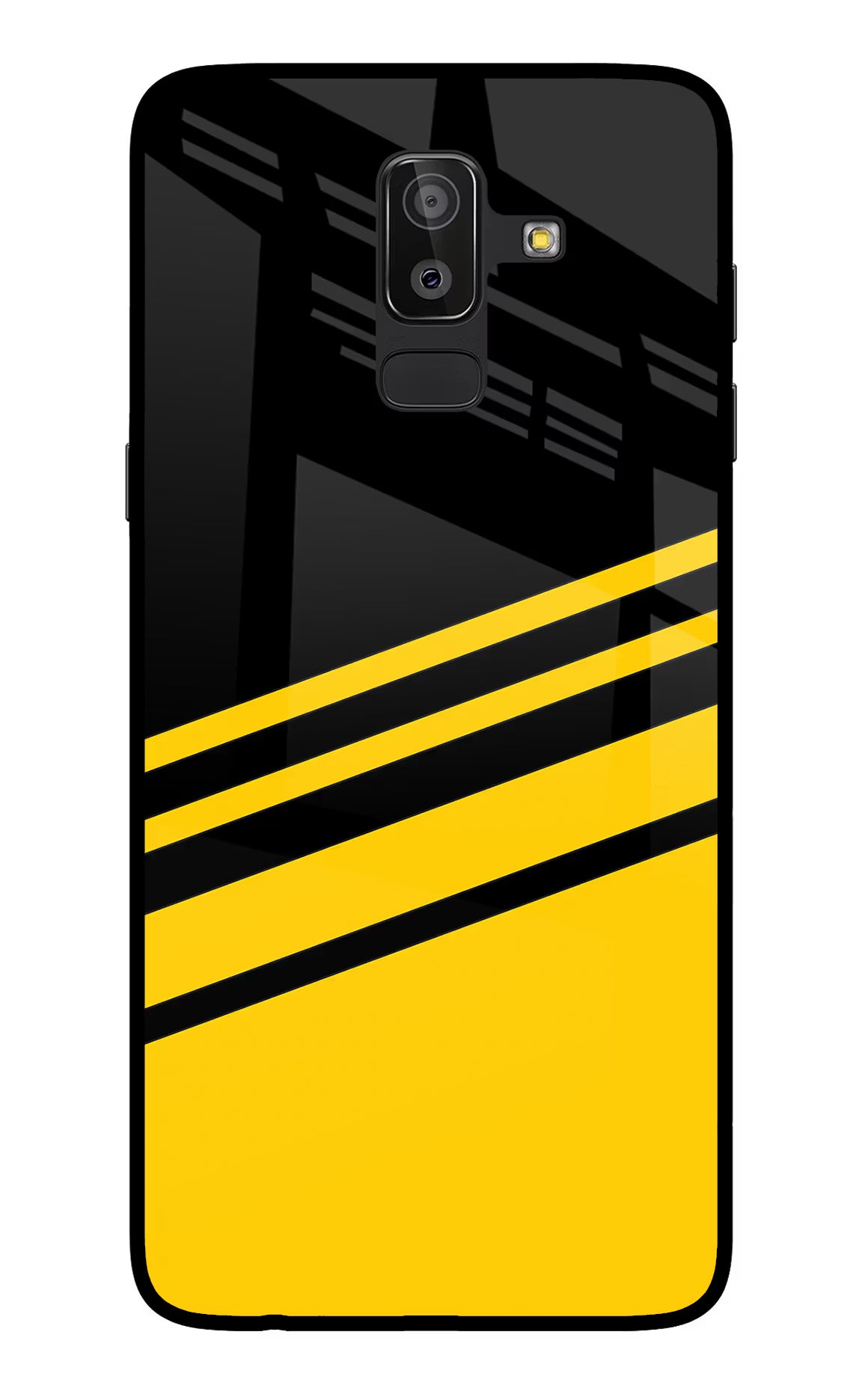 Yellow Shades Samsung On8 2018 Glass Case Back Cover by Casekaro