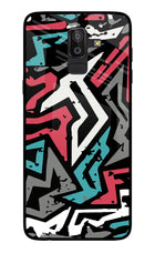 Geometric Graffiti Samsung On8 2018 Glass Case Back Cover by Casekaro
