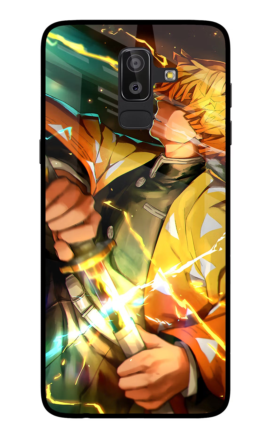 Demon Slayer Samsung On8 2018 Glass Case Back Cover by Casekaro