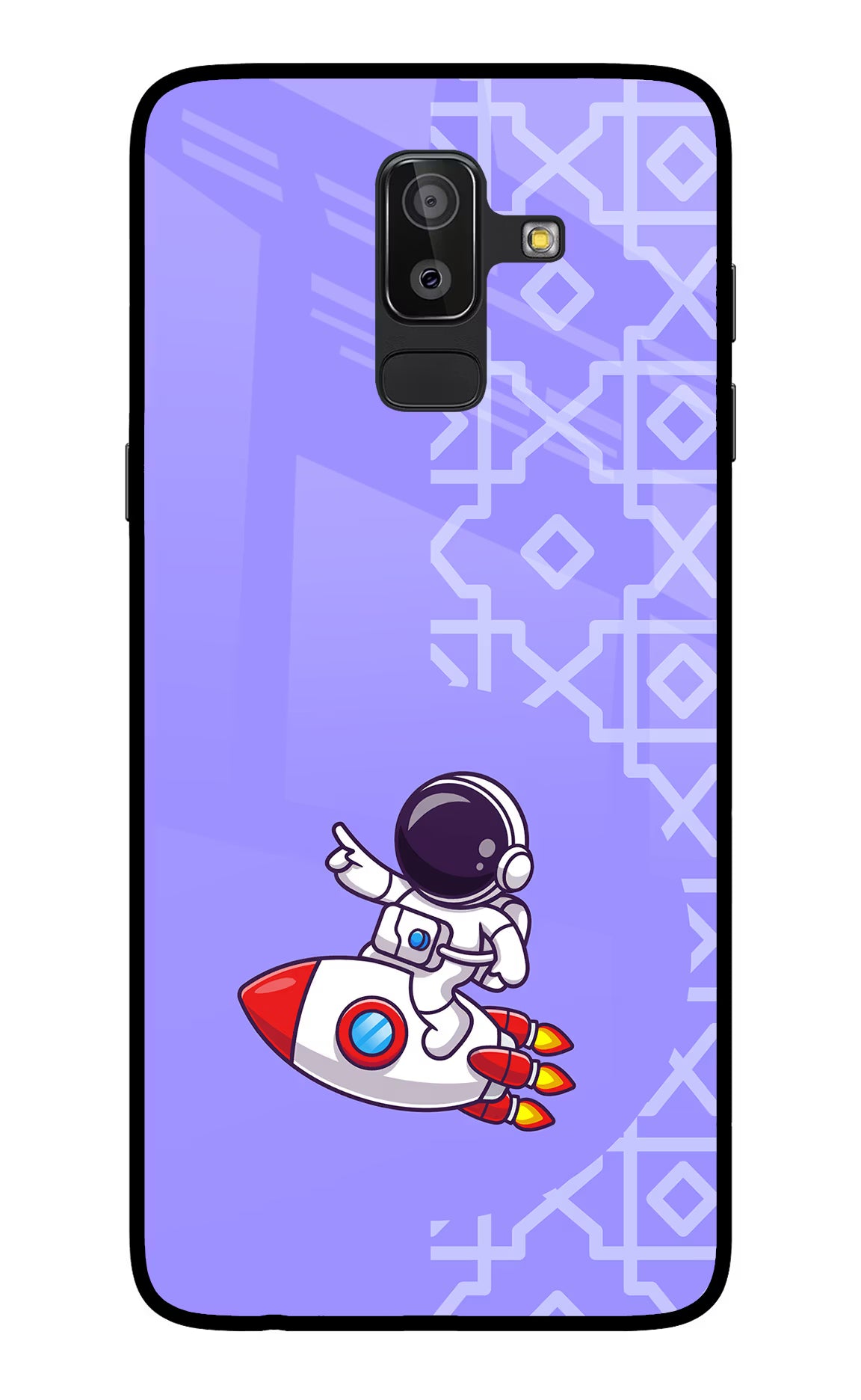 Cute Astronaut Samsung On8 2018 Glass Case Back Cover by Casekaro